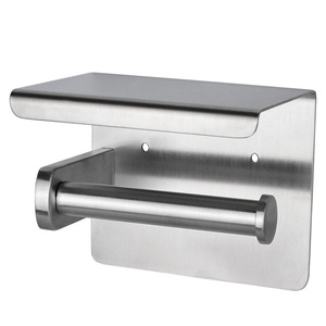 Porte-<span class=keywords><strong>papier</strong></span> toilette mural en acier inoxydable, nouveau support, pour rouleau de <span class=keywords><strong>papier</strong></span> toilette et téléphone, boîtes de mouchoirs avec étagère de rangement - Product Image 2