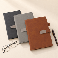 Cuaderno Personalizado con Logotipo, Tapa Dura de Tela A5, para Estudio y Oficina, 100 Hojas Gruesas, Cierre Magnético, Portaplumas