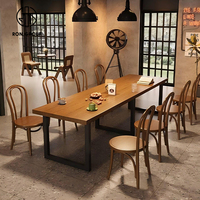 Banc moderne en bois noir en cuir commercial pour restaurant, banquette, banquette, table et chaise, ensemble de meubles pour café et café