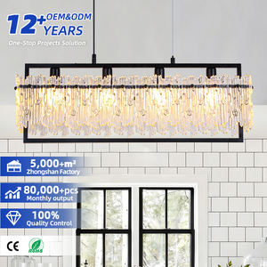 Lámpara de Araña LED de Cristal Negro Estilo Moderno y Lujoso para el Hogar, Sala de Estar, Interior de Villa, 2026 - Product Image 1