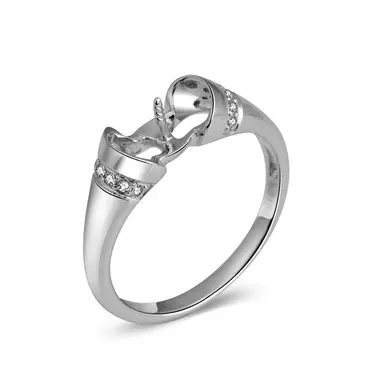 Simple style jewelry 925 sterling silver trendy rings mounting classical eternity fashionable women
