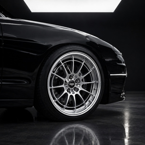 Jantes en alliage d'aluminium avec design à double valve Racing en noir hyper argenté <span class=keywords><strong>F1</strong></span> pour ENKEI NT03 M 18 pouces BMW Audi, roues forgées - Product Image 5