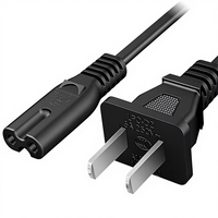 Câble d'alimentation CA C8 à 2 broches de haute qualité, 1,5 m, standard 2 fentes pour TV, PS4, PS5, haut-parleur, moniteur, Xbox, câble d'alimentation mural