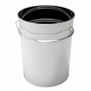 Kontensan L695 Cylinder Metal Tin Bucket 10 Liter Food Grade <b>Storage</b> <b>Container</b> for Honey Tahini Molasses 220mm X 262mm - Product Image 2