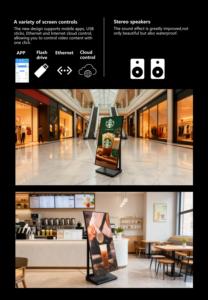 Pantalla Digital con Ruedas Ultraligera de 43 Pulgadas, 550 Nits, Vertical, Portátil, LCD, INSOINTG43, Android, con Soporte de Pie - Product Image 3