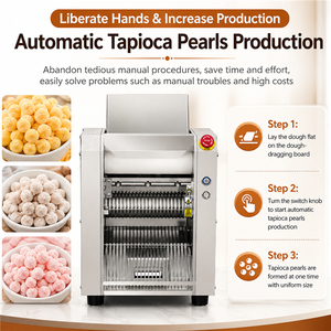 Máquina Automática de Acero Inoxidable para Hacer Bolas de Boba Taro sin Relleno, Máquina Moldeadora de Perlas de Tapioca para Procesamiento de Postres - Product Image 6