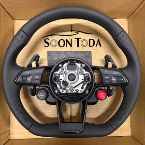Volante in Pelle Stile RS con Paddle per Audi 2014 A4 A5 S5 B8 <span class=keywords><strong>Q2</strong></span> S4 F5 RS7 B9 B6 RS6 C7 TT 8J A7 RS3 Q5 A3 A1 A8 - Product Image 1
