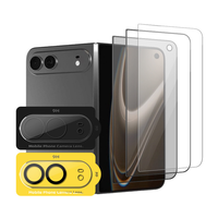Protection d'écran en verre trempé transparent anti-rayures 9H et protection d'objectif d'appareil photo 2-en-1 de luxe pour iPhone Duo