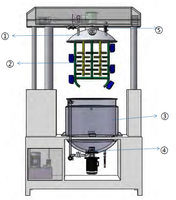 Machine de production multifonctionnelle de pâte colorante pour cheveux, de savon liquide et de cosmétiques de 500 L avec émulsifiant homogénéisateur sous vide