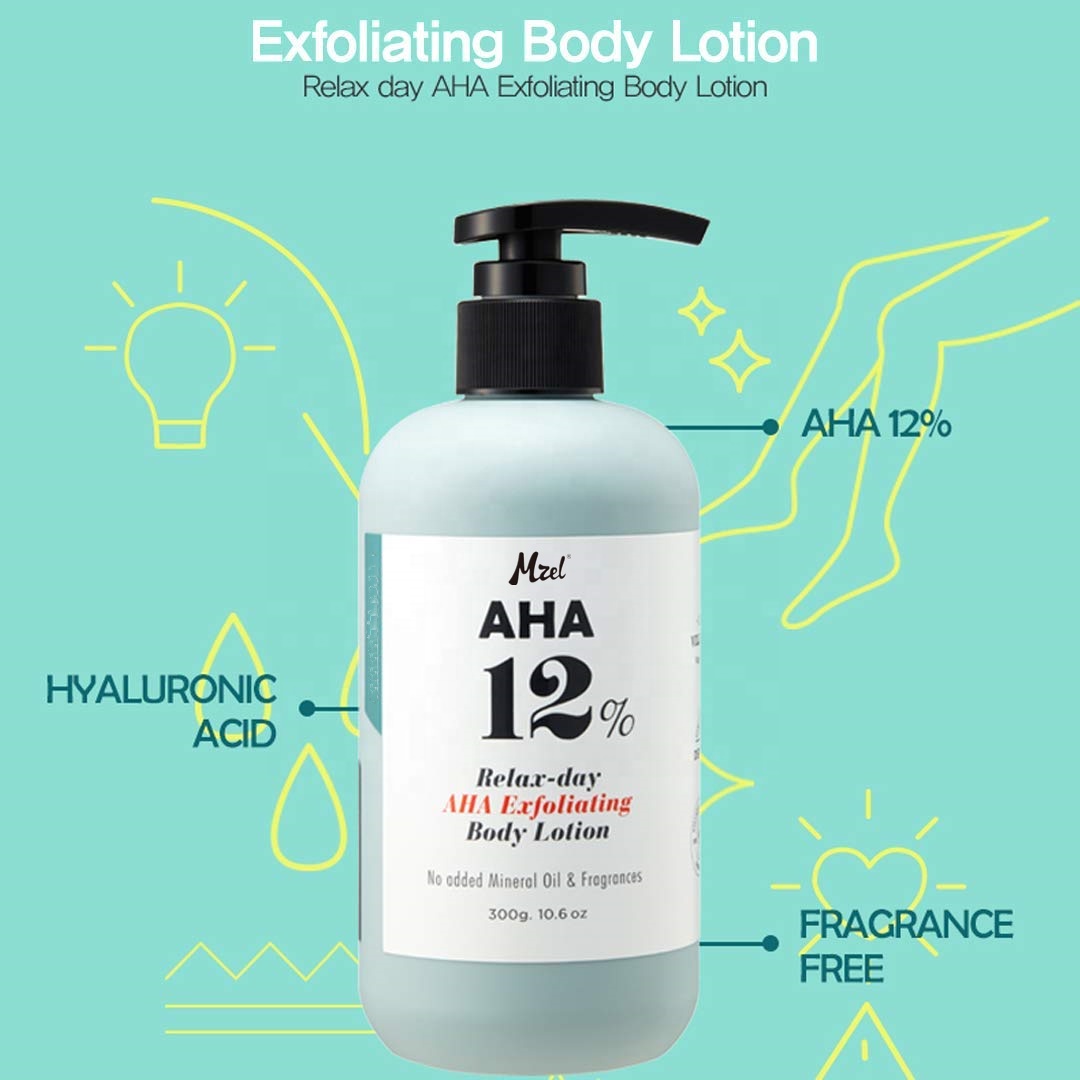 Mzel Exfoliating AHA 12% Lightening Body Lotion - Snail Body Lotion