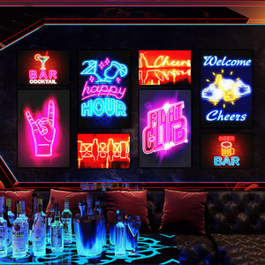 Affiche de voiture LED personnalisée enseigne au néon peinture personnalisée œuvre au néon impression UV lampe au néon pour bar chambre garage décoration murale - Product Image 4