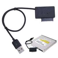 Cable adaptador USB 2.0 a SATA para unidad de CD/DVD ROM de portátil, Plug and Play, 480Mbps