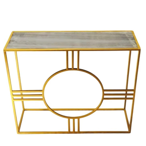 Muebles modernos para sala de estar, marco dorado, consola decorativa, mesa de salón, muebles modernos de hierro de lujo para sala de estar - Product Image 1
