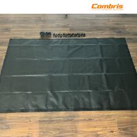 Bâche de remorque à plateau plat 10*16' avec rabat anti-pluie de 4' en Ripstop, enduite de PVC, résistante aux UV, antistatique et extensible pour remorque à benne basculante
