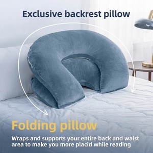 Cross-border Bedside Backrest Lumbar Neck Support <b>Bed</b> Cushion U-shaped Maternity <b>Pillow</b> Removable Cover Poly-cotton Polyester - Product Image 6