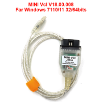 Mini-VCI untuk Toyota Techstream Kabel OBD2 Mini Pembaca Kode Kendaraan untuk Diagnostik Mobil dan Penguji Baterai