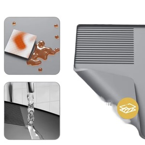 Juego de Accesorios de Cocina de Silicona Antideslizante, Tapete para Cafetería de 24x16 Pulgadas con Soporte para Tamper, Tapete de Secado Desmontable Resistente al Calor - Product Image 1