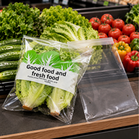 Op maat gemaakte BOPP anti-condens verpakkingszakken met zelfklevende sluiting voor verse fruit, groenten, sla en salade