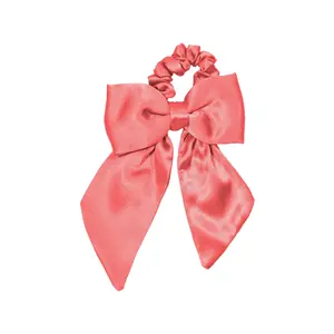 Made in Italy Silk bow tie hair Ribbon Elastic Band girls accessories ponytail Luxury quality solid colours Handcrafted 2023