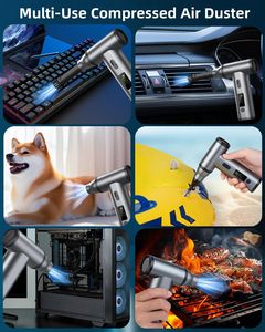 Xách tay không dây Turbo Barber Khăn lau bụi không khí 110000 vòng/phút điện Blower nén Air gun Máy sấy tóc mini LEC Fan - Product Image 6