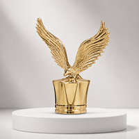 Capuchon de parfum en zamac en forme d'aigle doré, le plus vendu, capuchon de bouteille de parfum en métal de luxe, design de la série animale pour bouteille en verre FEA15, OEM