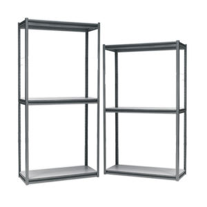 Estanterías de Almacenamiento de Hierro/Acero Ajustables de 3 Niveles, Duraderas, Multinivel, con Protección Anticorrosión, Unidad de Estanterías Apilables para Uso Industrial y Doméstico - Product Image 3