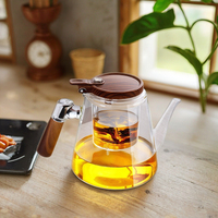 Piaoyi tasse verre théière ménage filtre théière avec séparation de l'eau bouilloire ménage filtre thé brasseur théière