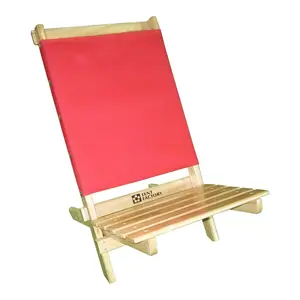 مخصص المحمولة للطي منخفضة ، الجلوس البحر الاسترخاء مخطط خشب الساج طوي كرسي الشمس في الهواء الطلق الخشب الترفيه الشاطئ صالة كراسي سطح السفينة