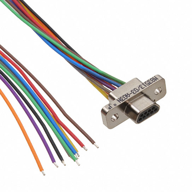 M83513/03-A03N D-Sub Connector 9-pin Cable End Plug MIL-DTL-83513 9-Pin Male Pre-Wired 18-inch in Stock