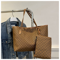 Ensemble 2 Pièces Luxe 2024 Sacs à Main de Marque pour Femmes, Sac Messager et Sac à Épaule en Cuir PU, Grand Sac Fourre-tout Zippé