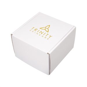 Caja <span class=keywords><strong>de</strong></span> Embalaje Personalizada <span class=keywords><strong>de</strong></span> Alta Gama <span class=keywords><strong>para</strong></span> Productos <span class=keywords><strong>de</strong></span> Cuidado <span class=keywords><strong>de</strong></span> la Piel, Color Blanco, con Logotipo en Dorado - Product Image 2