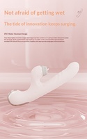 Vibrateur télescopique personnalisé à vibration liquide, neuf fréquences, forte vibration, tapotement et succion pour femme