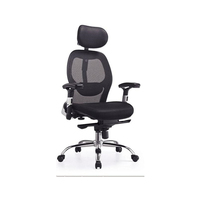Chaise de bureau moderne de direction en gros, confortable, avec dossier haut en plastique, cadre en aluminium chromé, réglable