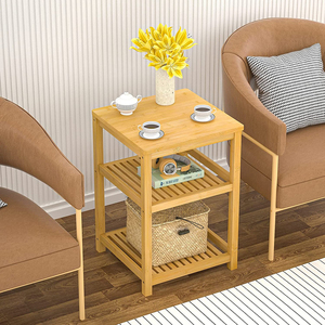 Mesa Auxiliar Multifuncional de 2 Niveles, Mueble de Almacenamiento para Baño, Mesas de Bambú para el Hogar, Oficina, Sala de Estar, Dormitorio, Baño, Estudio - Product Image 5