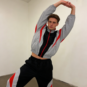 <span class=keywords><strong>Tuta</strong></span> Sportiva da <span class=keywords><strong>Uomo</strong></span> Trendy in Due Pezzi, Giacca con Zip e Colletto Alto, Pantaloni Jogger, Leggera e Antivento, Abbigliamento Casual da Strada - Product Image 5