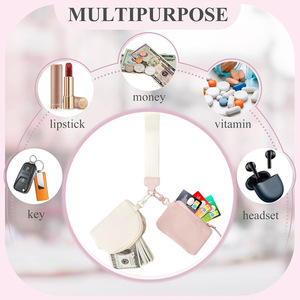 2025 Tùy Chỉnh Dễ Thương Đồng Xu Ví Keychain Dây Kéo Ví Thể Thao Phòng Tập Thể Dục Eo Crossbody Túi Cho Cô Gái Làm Bằng Da Nylon - Product Image 6