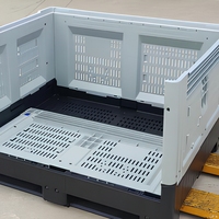 Caisses de stockage logistique pliables empilables robustes, conteneurs en plastique personnalisés, boîtes de rangement, bacs