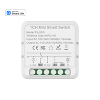 Interruptor Inteligente Inalámbrico Tuya WiFi de 1, 2, 3 y 4 Canales, 16A, Módulo de Interruptor Remoto para Hogar Inteligente