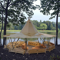 Nouvelle arrivée station touristique membrane tente structure bâtiment lodge glamping safari tente amovible