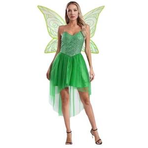 Disfraz de Hada de Halloween 2026 para Mujer con Alas de Elfo, Traje de Duendecillo Divertido para Fiesta de Rol y Disfraces - Product Image 1