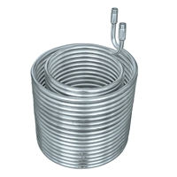 Petites serpentinnes de condensation en acier inoxydable certifiées ISO 9001 CE 3A, filetages personnalisables (ports 3/8" JIC/NPT/BSP) pour refroidisseur KST-C1722