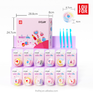 Kit de <span class=keywords><strong>Arcilla</strong></span> Seca al Aire Beauty Girl, 12 Piezas, Exhibición Colgante, <span class=keywords><strong>Arcilla</strong></span> de Modelar Ultraligera No Tóxica con Certificación CE/EN71, Set Temático de Maquillaje DIY - Product Image 4