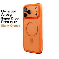 Coque de téléphone transparente magnétique antichoc pour iPhone 18 Pro Max, design ergonomique, prise en main plus ferme, anti-chute, airbag