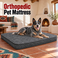 Matelas orthopédique pour chien avec housse amovible et lavable et design discret pour les programmes de vente au détail d'articles pour animaux de compagnie en intérieur