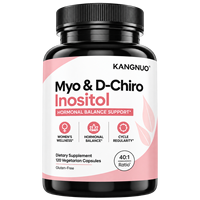 Capsules OEM Myo-Inositol & D-Chiro Inositol avec Vitamine D3 & Folate pour Femmes, 120 Comprimés, Rapport 40:1