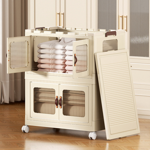 Hộ Gia Đình Dày rõ ràng có thể gập lại container đóng mở nhựa lưu trữ Thùng đôi cửa gấp hộp lưu trữ - Product Image 5