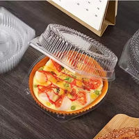 Boîte de transport rectangulaire, carrée ou ronde en plastique transparent pour gâteaux, emballage jetable en coquille pour desserts, muffins et tartes