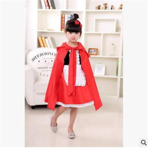 Costume de petit chaperon rouge pour enfants, robe de princesse rouge pour filles, costume de fête d'Halloween - Product Image 2