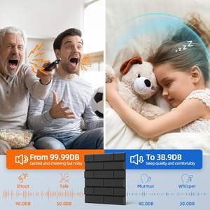 Paquete de 20 Paneles Acústicos Autoadhesivos de Alta Densidad, Modernos, Ignífugos, NRC 80%, 12x12 Pulgadas, Fibra de Poliéster para Insonorizar la Sala de Estar - Product Image 2