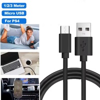 Câble de chargement de données USB 1M/1.8M/3M pour manette PS4, cordon de chargeur pour PlayStation 4/PS4 Slim/PS4 Pro, accessoires de jeu